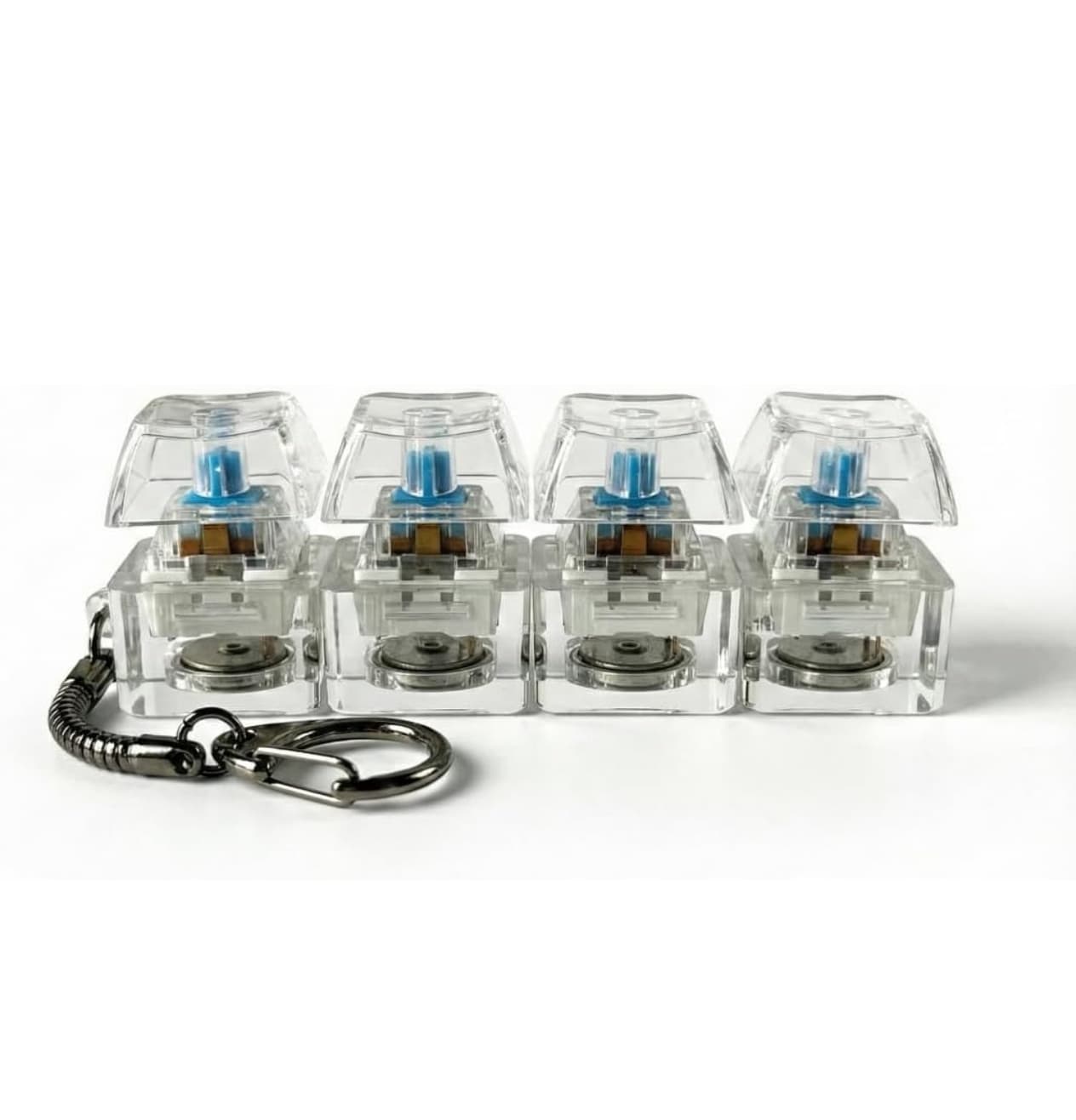 Transparent Mechanical Switch Fidget Keychain Clicky Desk Toy