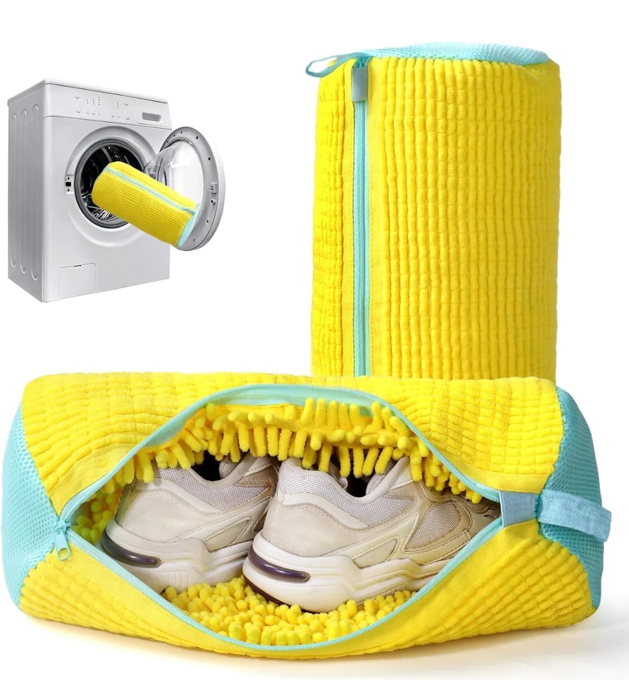 Shoe Washing Machine Bag, Reusable Mesh Laundry Bag for Sneakers, 360° Cleaning