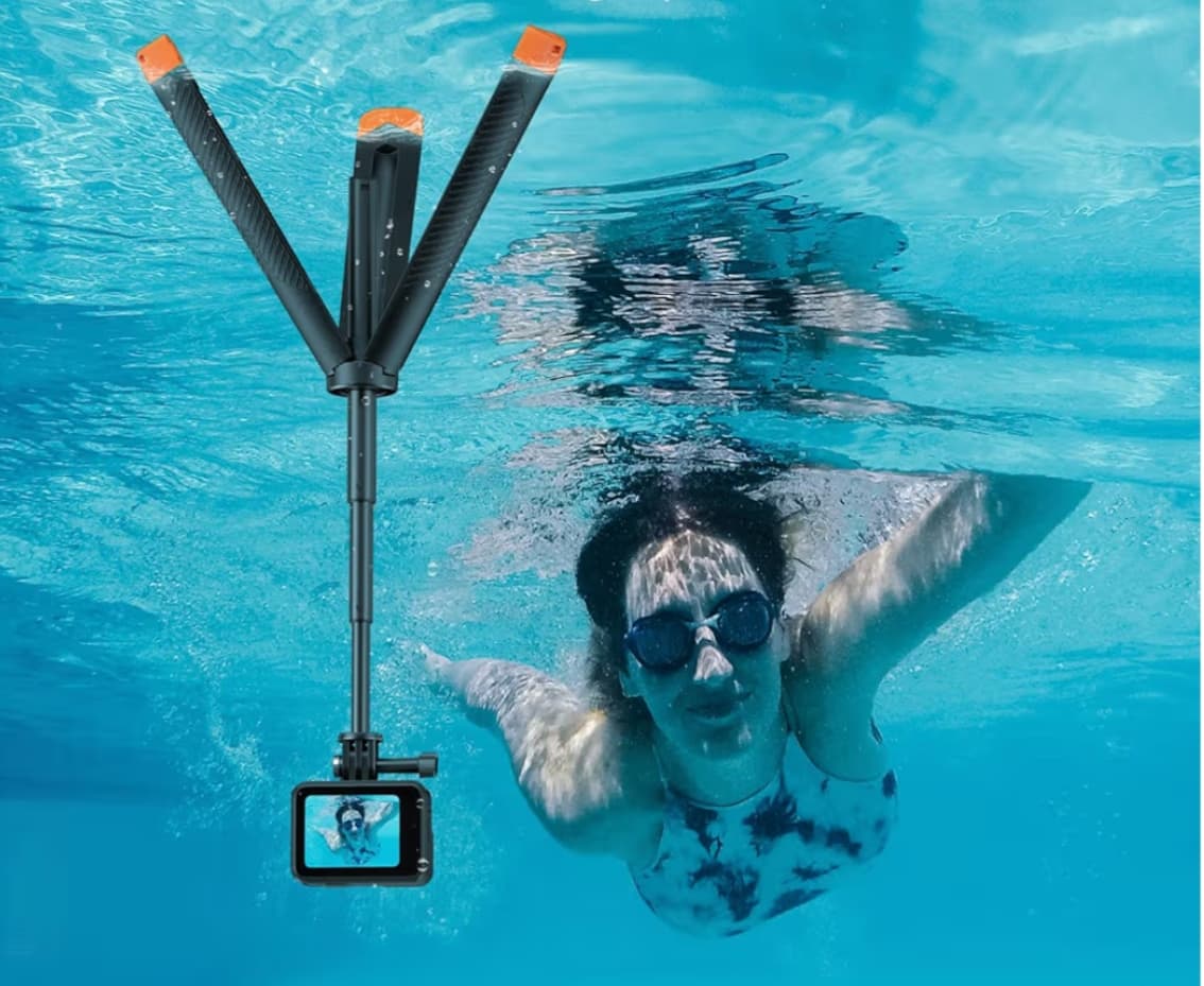 4-in-1 Floating Selfie Stick Tripod for DJI Osmo Action 4 GoPro Insta360