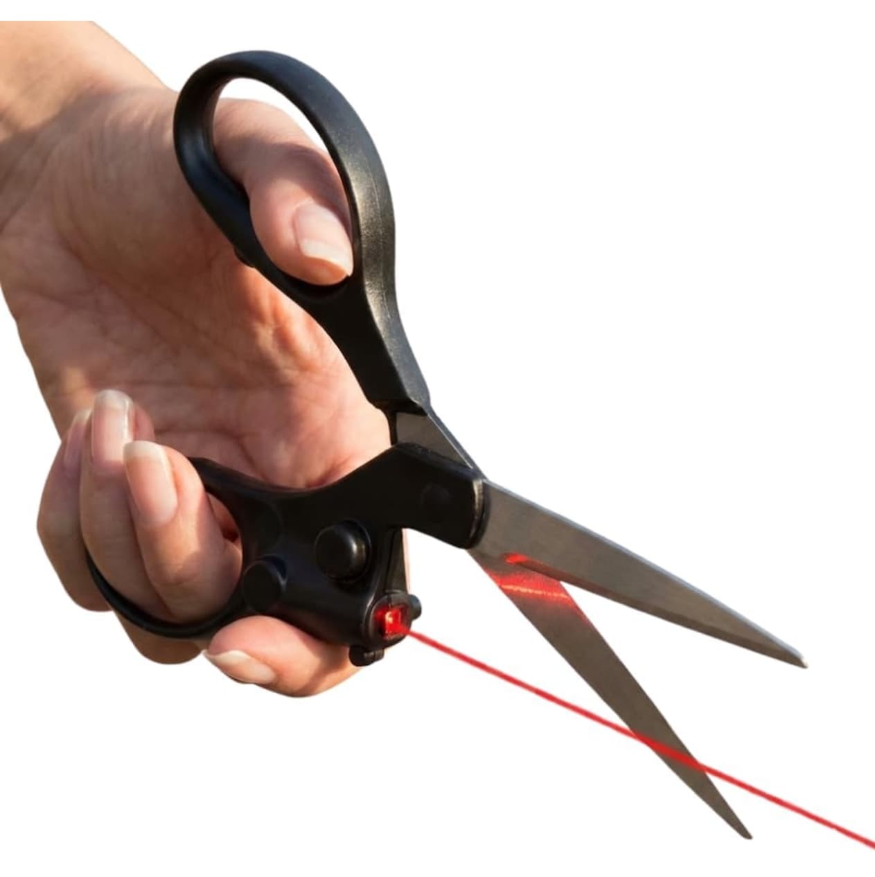 Laser Guided Scissors for Fabric Paper and Gift Wrap, Straight Cut Precision Cutter