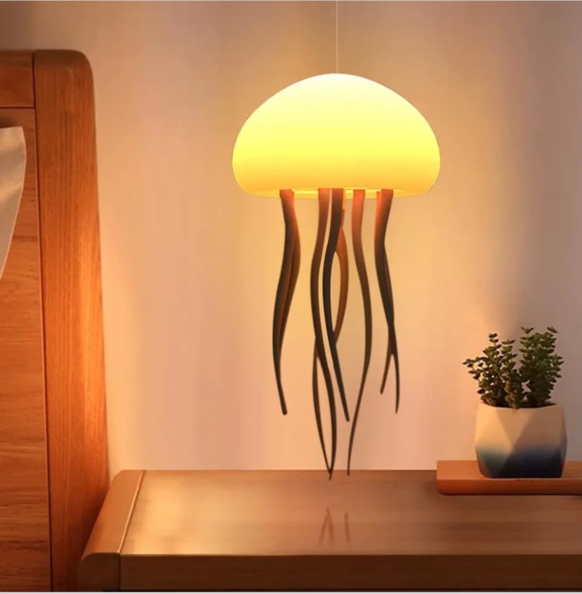 Jellyfish LED Night Light Lamp with Rotating Tentacles, Color Changing Aesthetic Room Decor