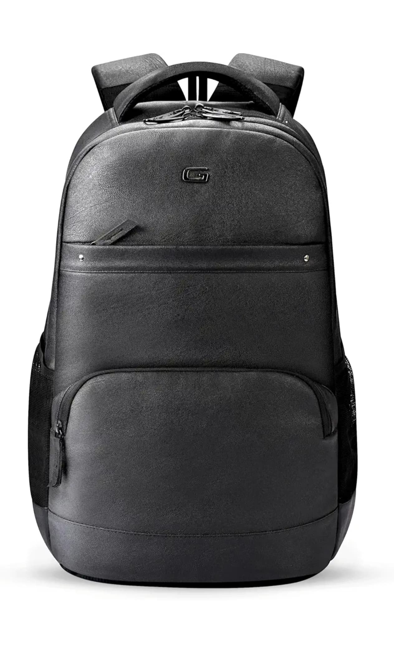 Gear Vintage 2 Anti-Theft Faux Leather Laptop Backpack, 28L Water Repellent for Office and College