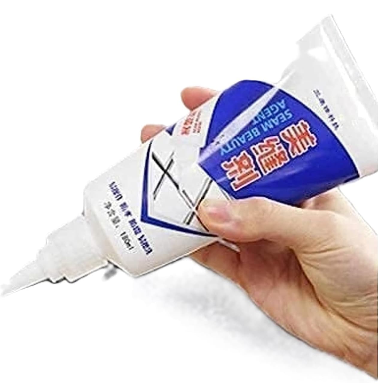 Tile Gap Filler Waterproof Sealant Tube 180ml, White Cement Paste for Kitchen Bathroom Wall Joints