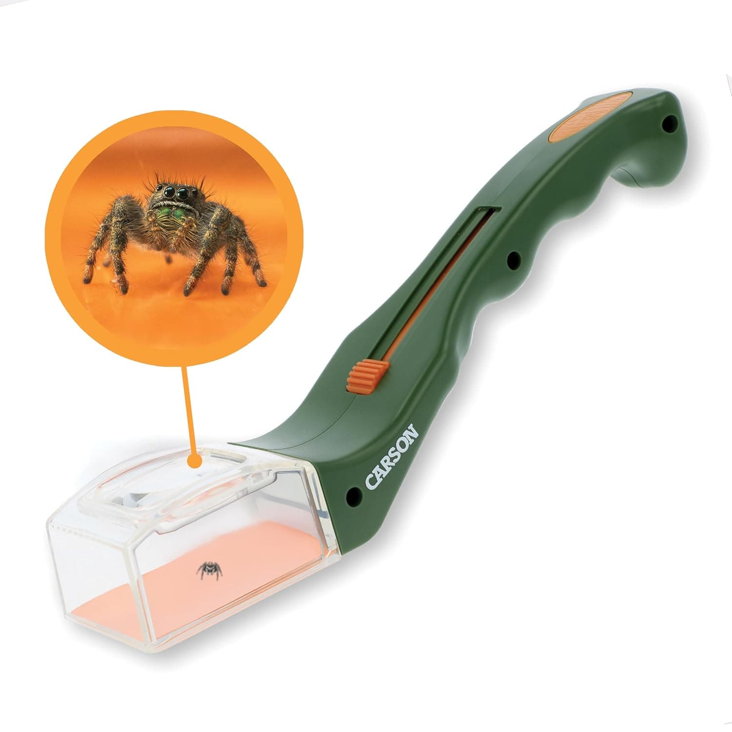 One-Handed Bug Catching Tool with Built-In Magnifier