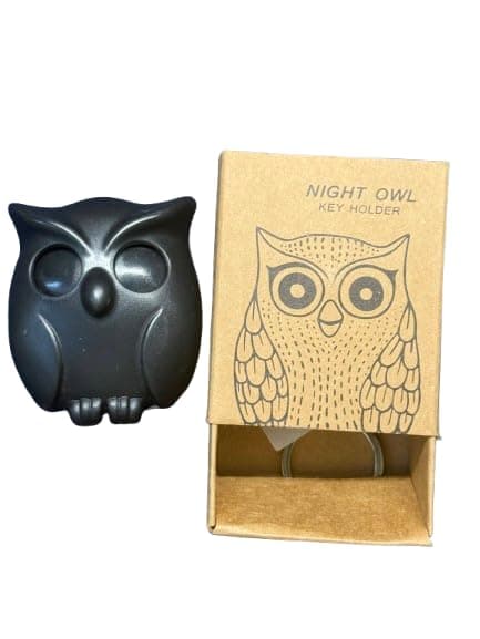 Owl Shaped Magnetic Key Holder, Wall Mounted Auto-Open Eyes Hook