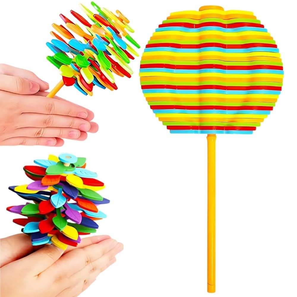 Candy Flower Fidget Spinner Toy, Spinning Lollipop Flip Ball for Kids