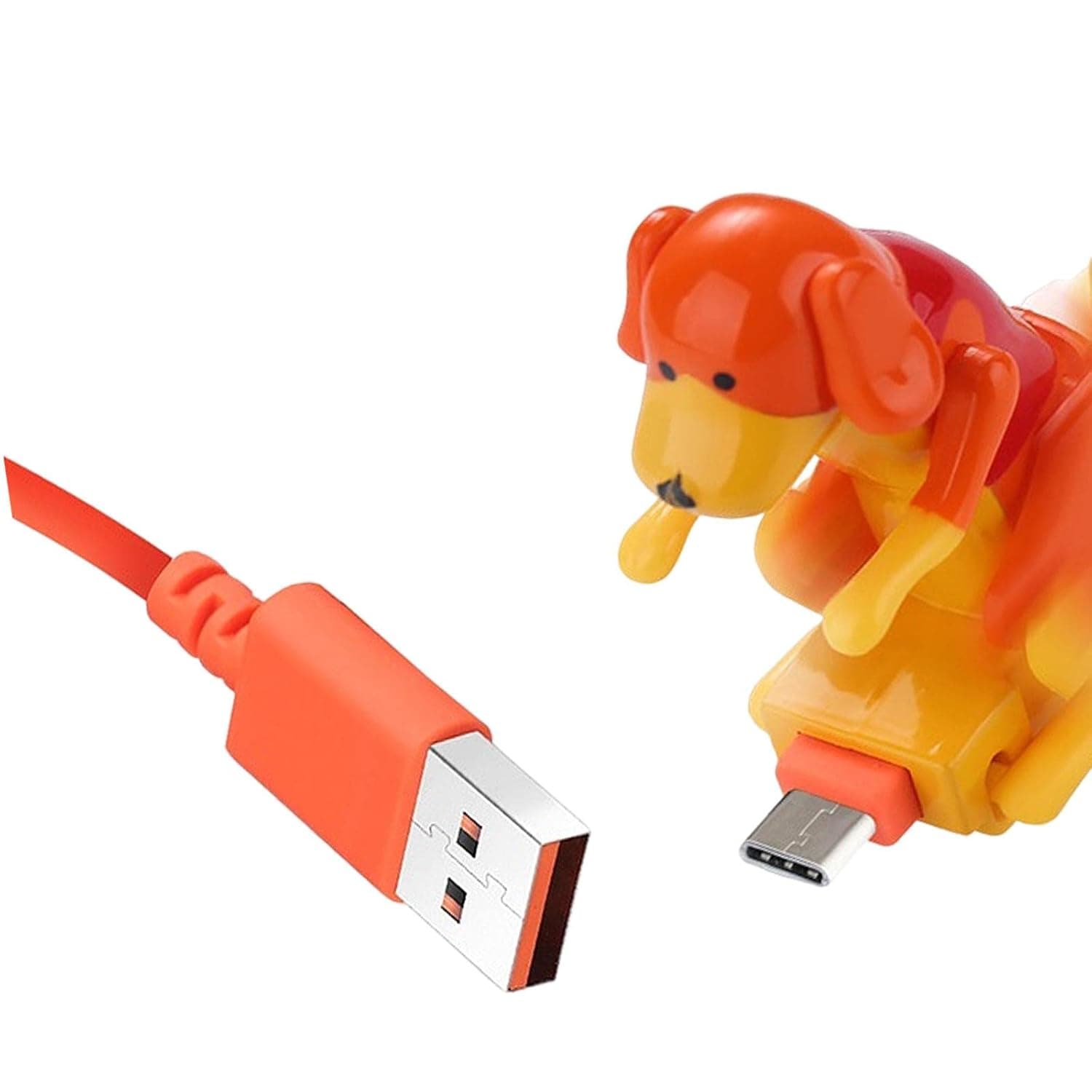 Funny Humping Dog USB Charging Cable, 1.2m Type-C Orange