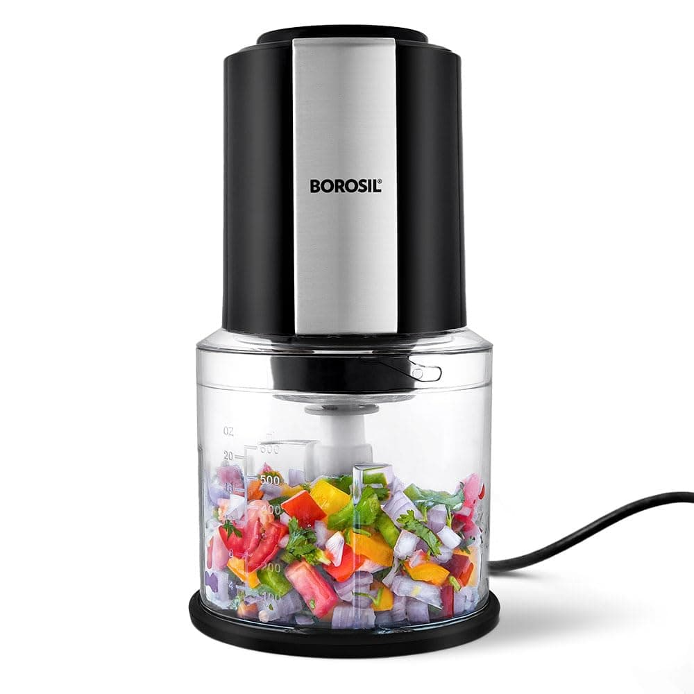 Electric Kitchen Chopper 300W, 600 ml Bowl with Twin Blade and Anti-Skid Base