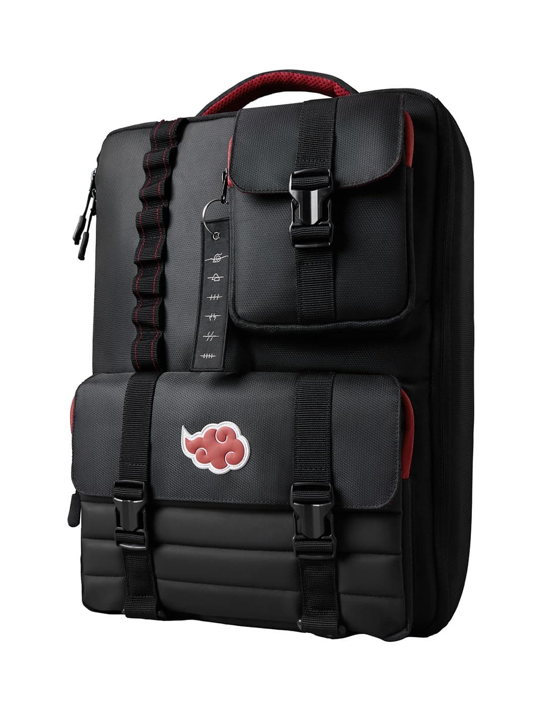 Naruto Akatsuki Overnighter Backpack, 24L Water-Resistant Laptop Travel Bag