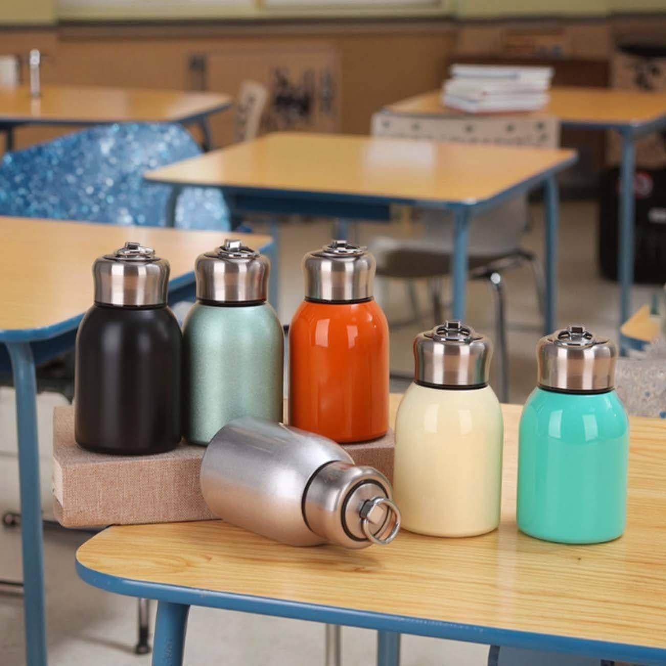 Mini Stainless Steel Insulated Water Bottle, 300 ml Portable Vacuum Flask