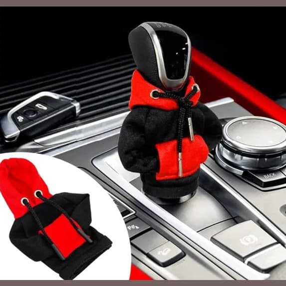 Car Gear Shift Hoodie Cover, Mini Fabric Shifter Sweater Protector