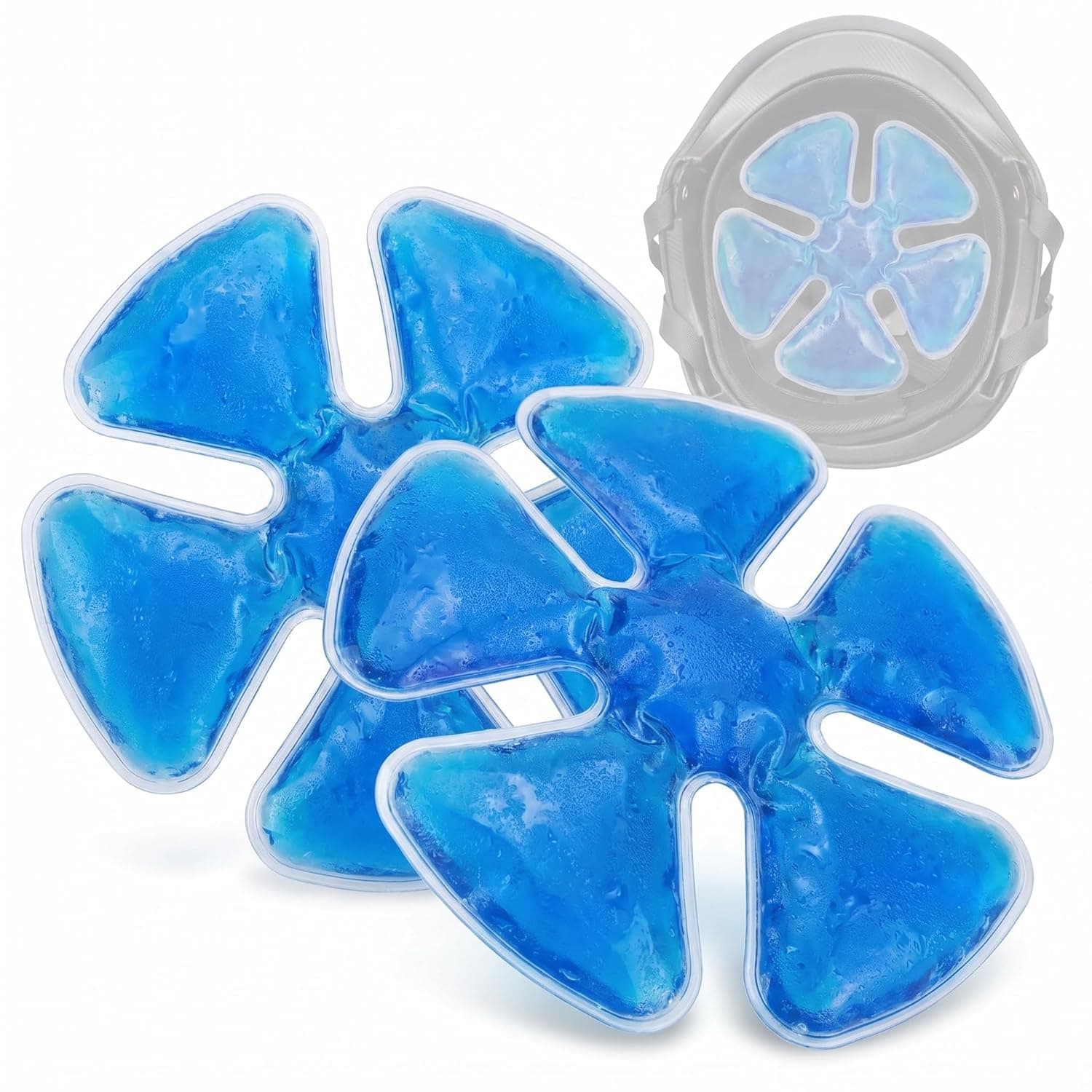 Cooling Gel Head Ice Pack Insert for Helmets and Caps, 2 Pack