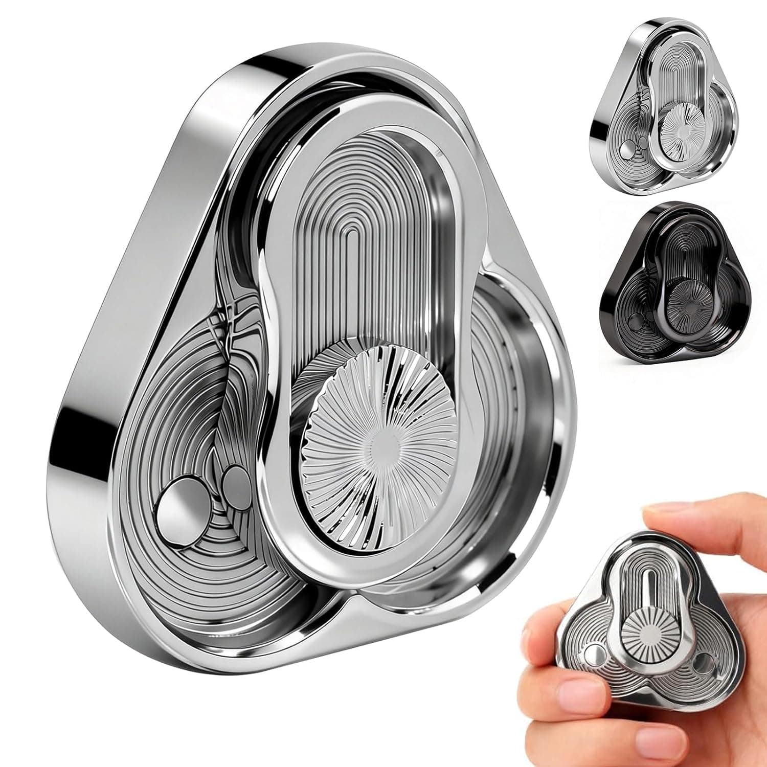 Magnetic Metal Fidget Slider, Triangular Desk Toy