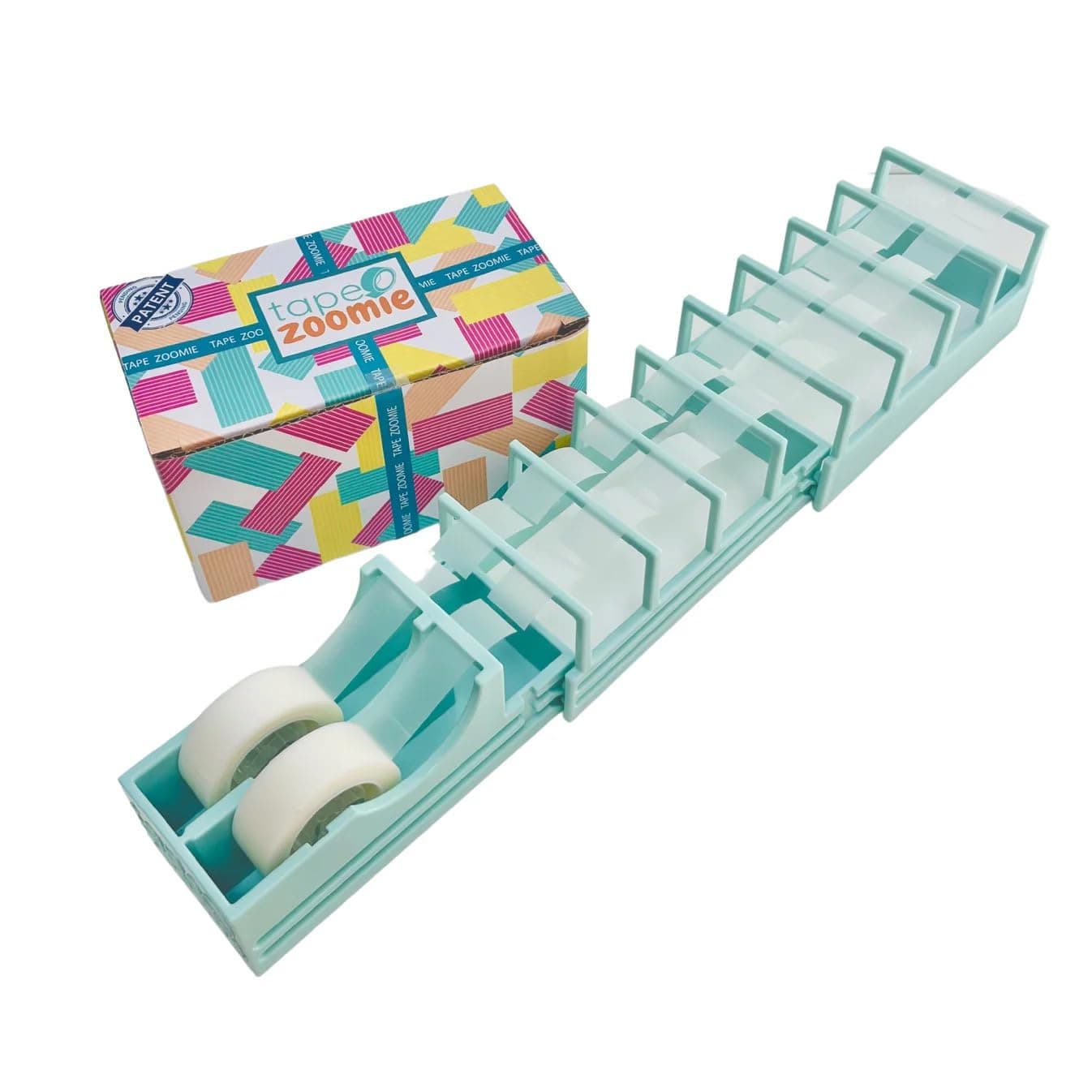Multi-Strip Tape Dispenser for Gift Wrapping and Crafts, Prepares 18 Tape Strips