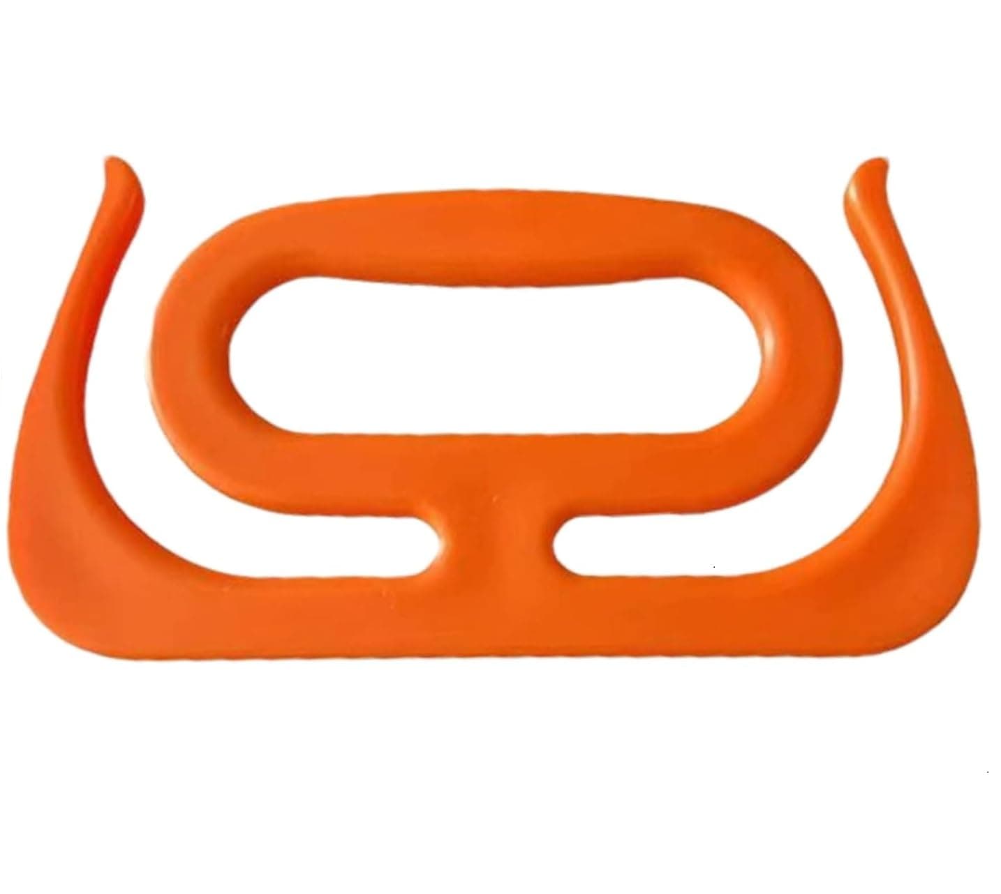 Ergonomic Shopping Bag Carrier Handle with Dual Hooks, Orange Plastic Grocery Holder