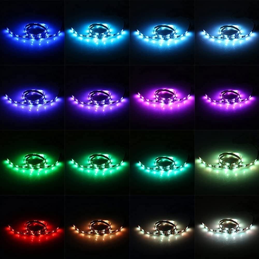 5 Metre RGB LED Strip Lights with Remote Controller and Power Adaptor