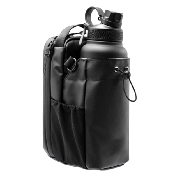 Magnetic Gym Bottle Holder Bag with Zipper Compartments