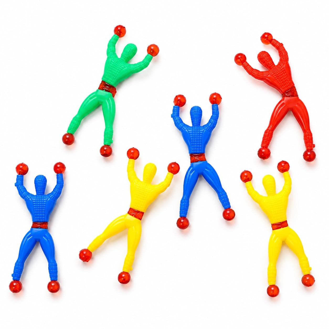 Wall Climbing Sticky Man Toy Set, Pack of 5 Multicolour Throwing Figures