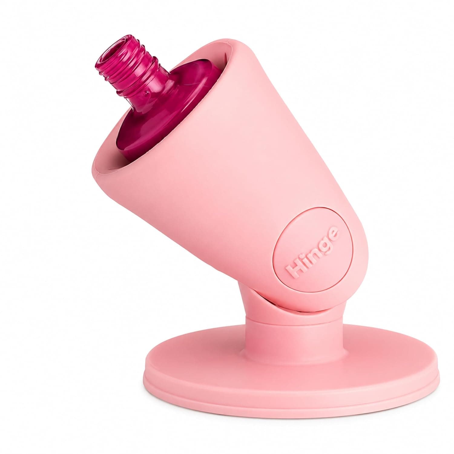 Suction Cup Nail Polish Holder with Adjustable Hinge, Anti-Spill Manicure Bottle Stand