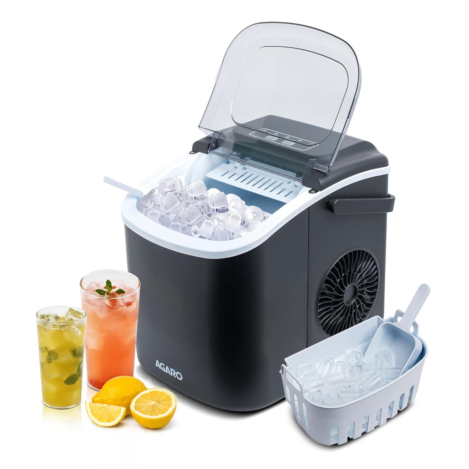 Countertop Portable Ice Maker Machine, 1.2L Self-Cleaning with 2 Bullet Ice Sizes