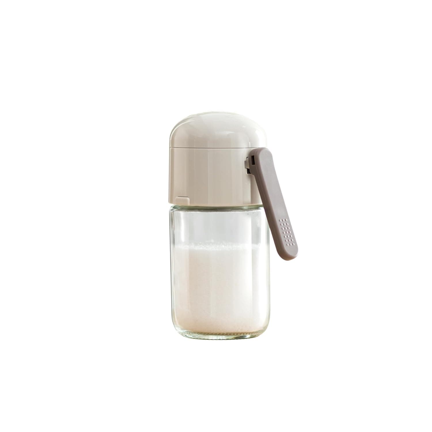 Moisture-Proof Glass Seasoning Shaker, 180 ml Push-Top One-Handed Spice Dispenser