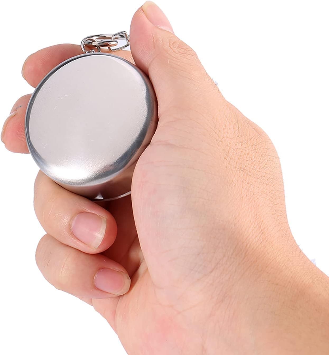 Folding Travel Glass with Lid and Keychain, 120 ml Collapsible Pocket Cup