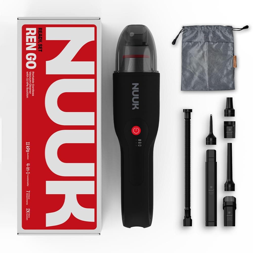 Cordless Car and Home Vacuum Cleaner, 4-in-1 11000Pa with Air Blowing and 7 Attachments