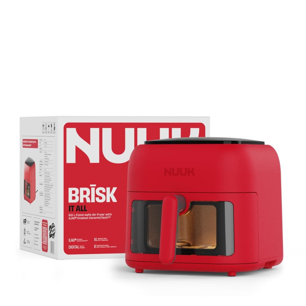 Ceramic Air Fryer 6.5L, Digital XL Basket with 8 Presets