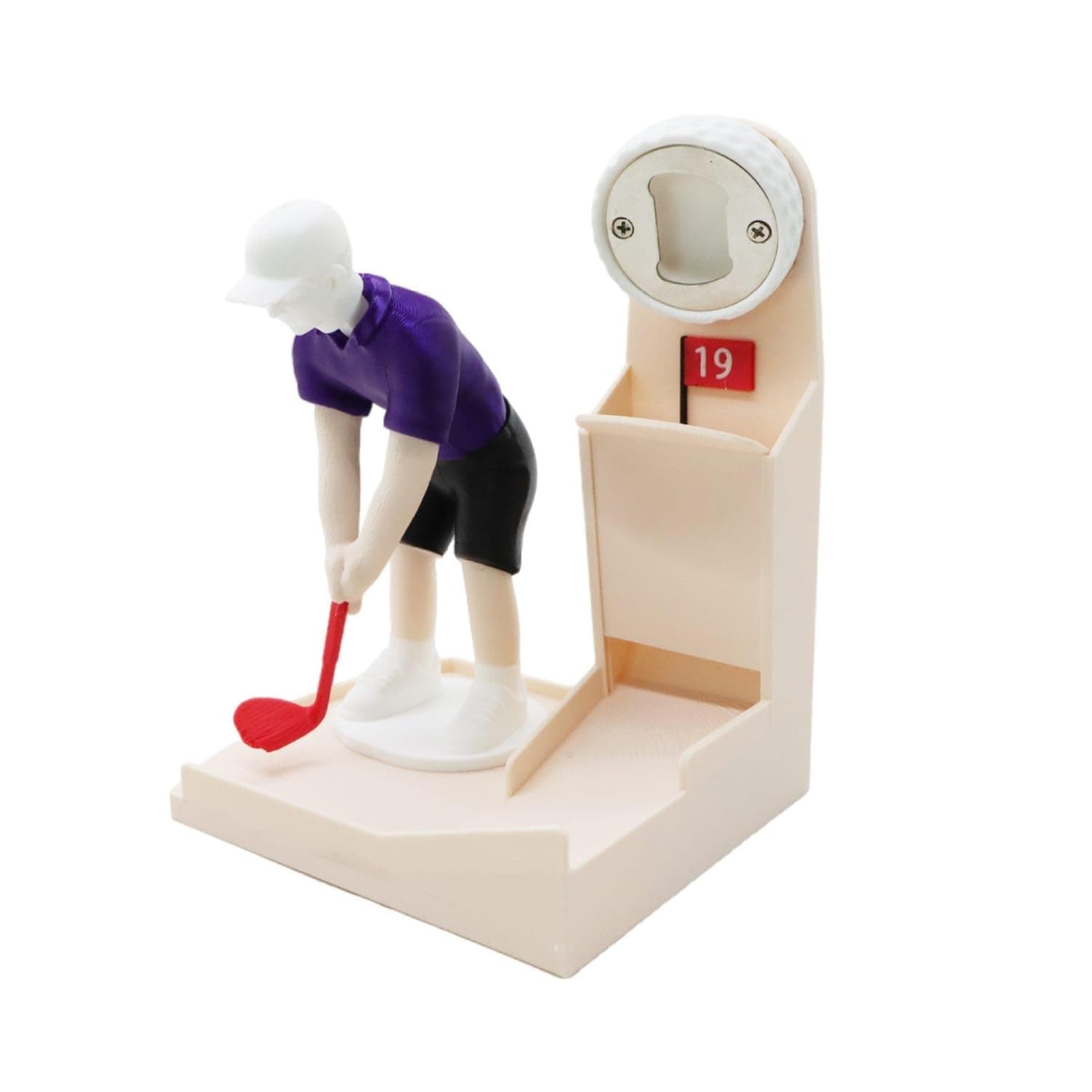 Golf Putt Bottle Opener Fridge Magnet Figurine