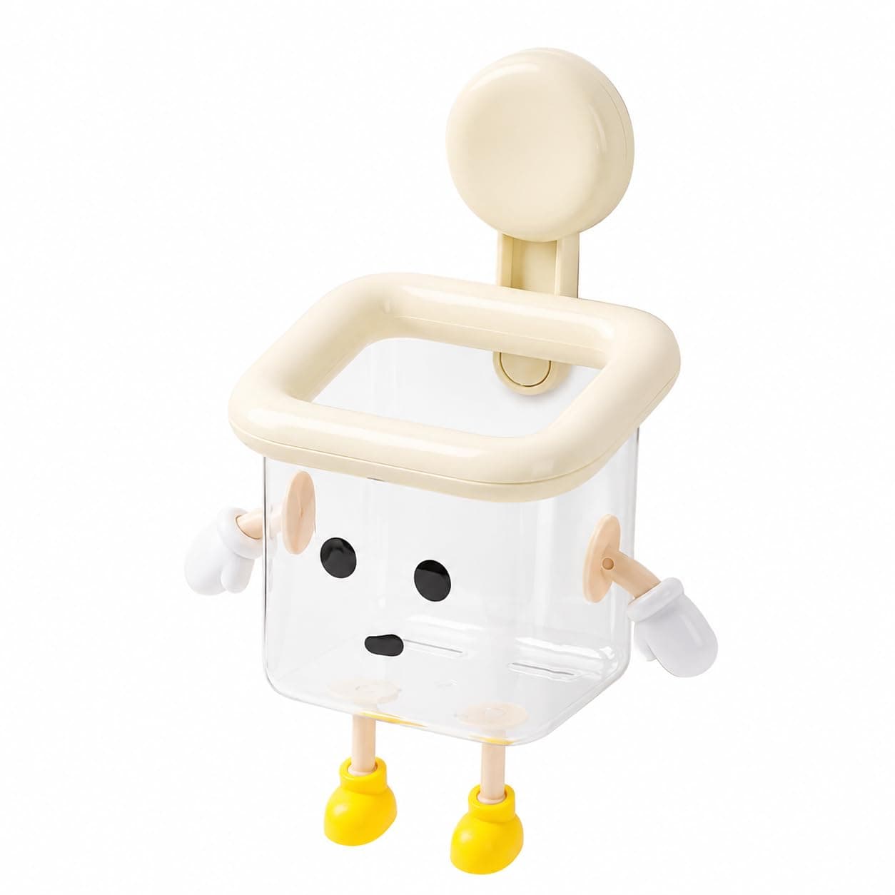 Transparent Cartoon Wall-Mount Toothbrush Holder Organiser