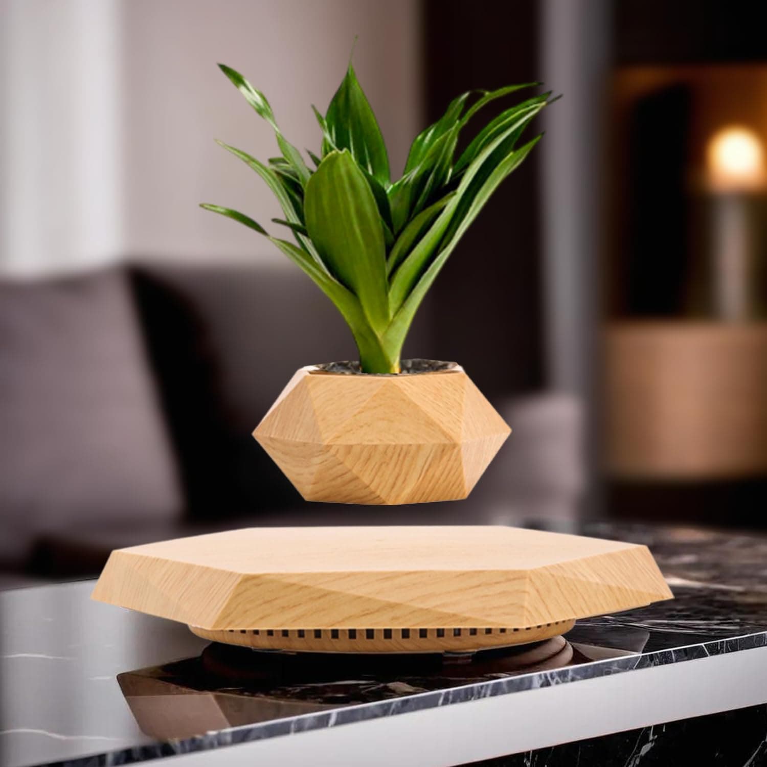 Magnetic Levitating Floating Flower Pot Rotating Planter