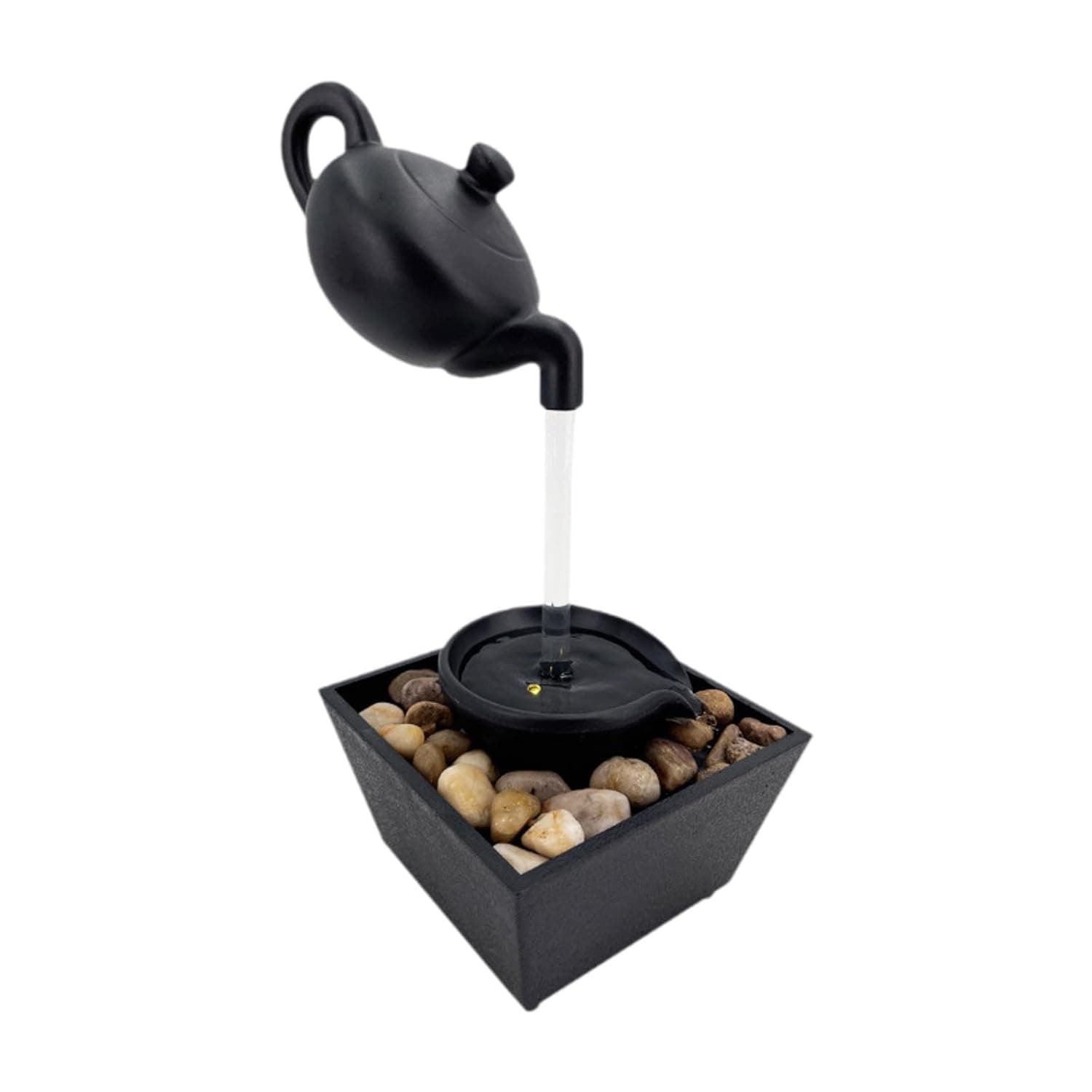 Floating Teapot Tabletop Water Fountain with Light