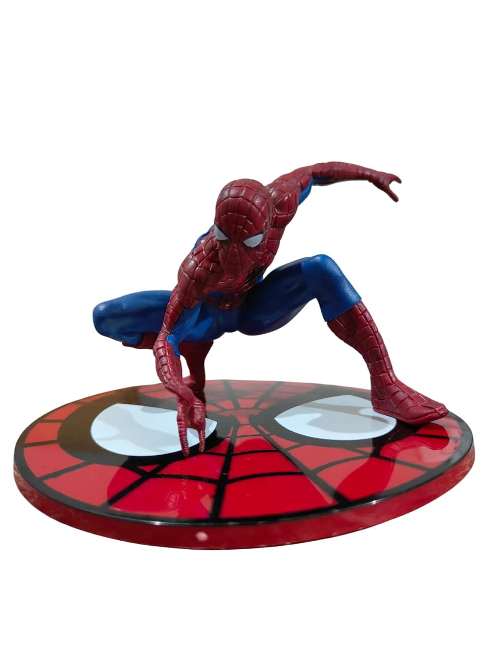Spider-Man Mini PVC Figurine, Bent Crouching Pose for Dashboard and Desk Decor