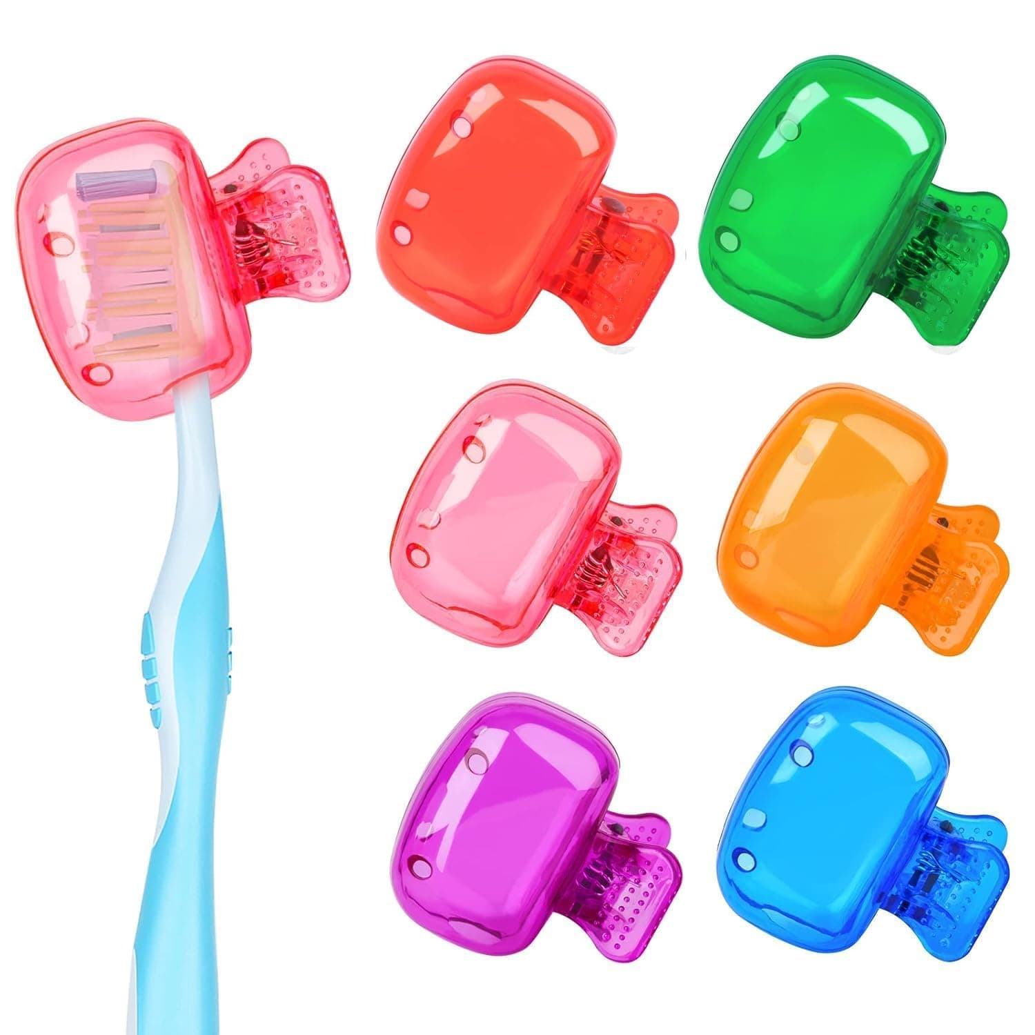 Toothbrush Cover Caps, Pack of 6 Ventilated Travel Brush Head Protectors