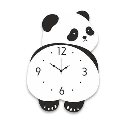 Bear Bum Pendulum Wall Clock, Decorative Analog Swing Clock