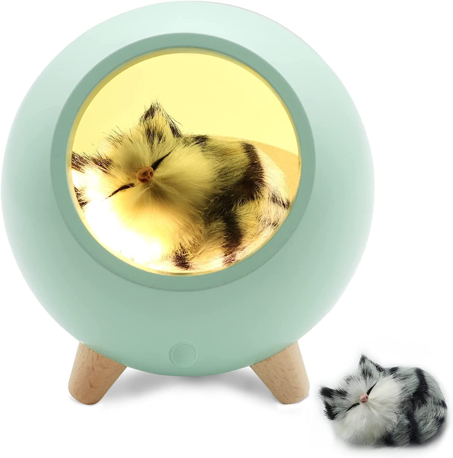 Cat House Night Light, USB Rechargeable Touch Dimmable Bedside Lamp