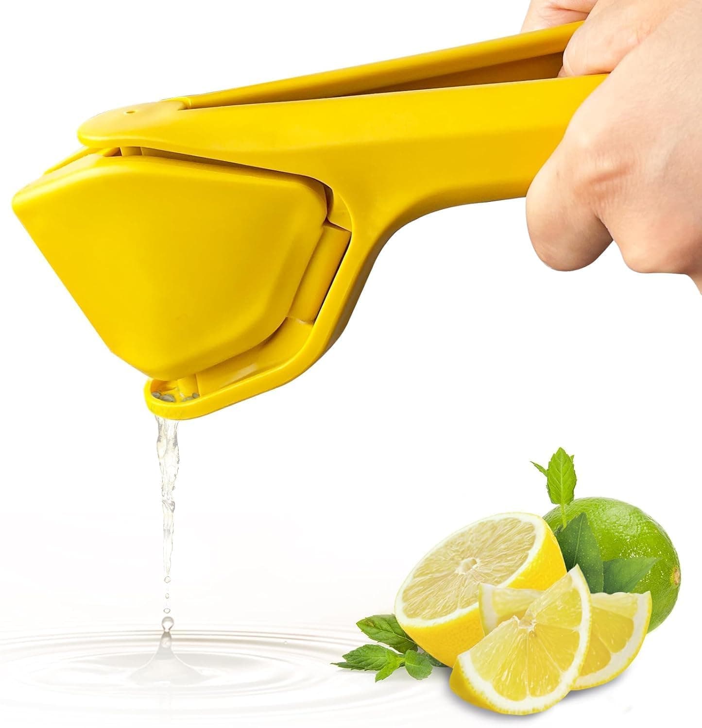 Fold-Flat Horizontal Lemon Squeezer, Manual Hand Press Citrus Juicer