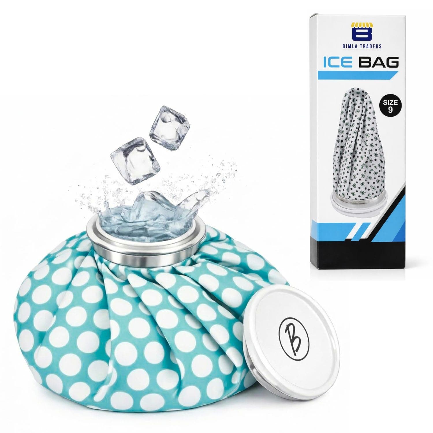 Reusable Hot and Cold Ice Therapy Bag, 9 Inch Leakproof Fabric Compress