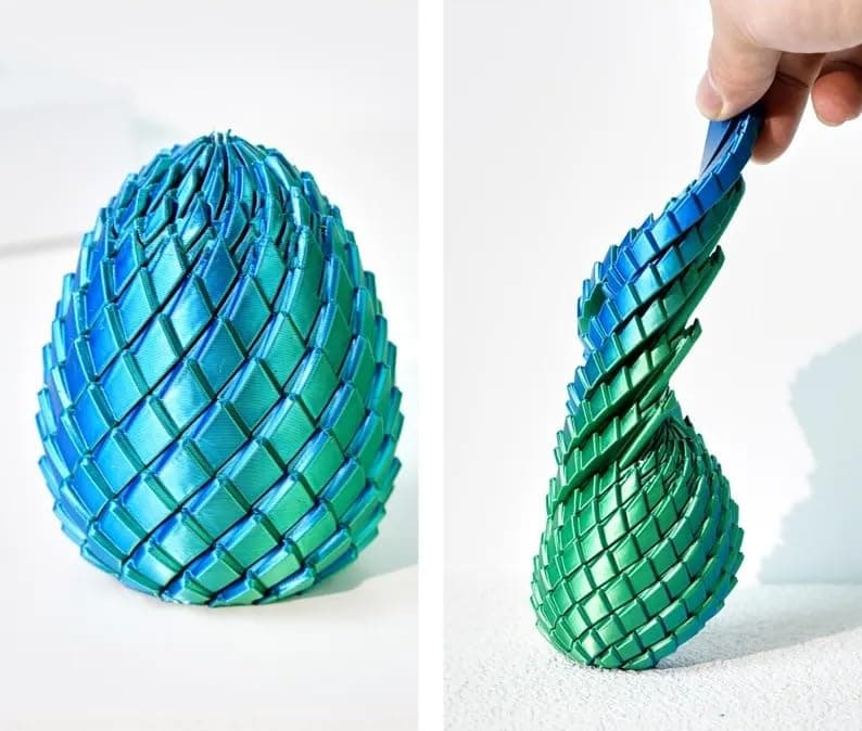 Dragon Egg Twisty Fidget Toy, Gradient Colour Transforming Desk Spinner