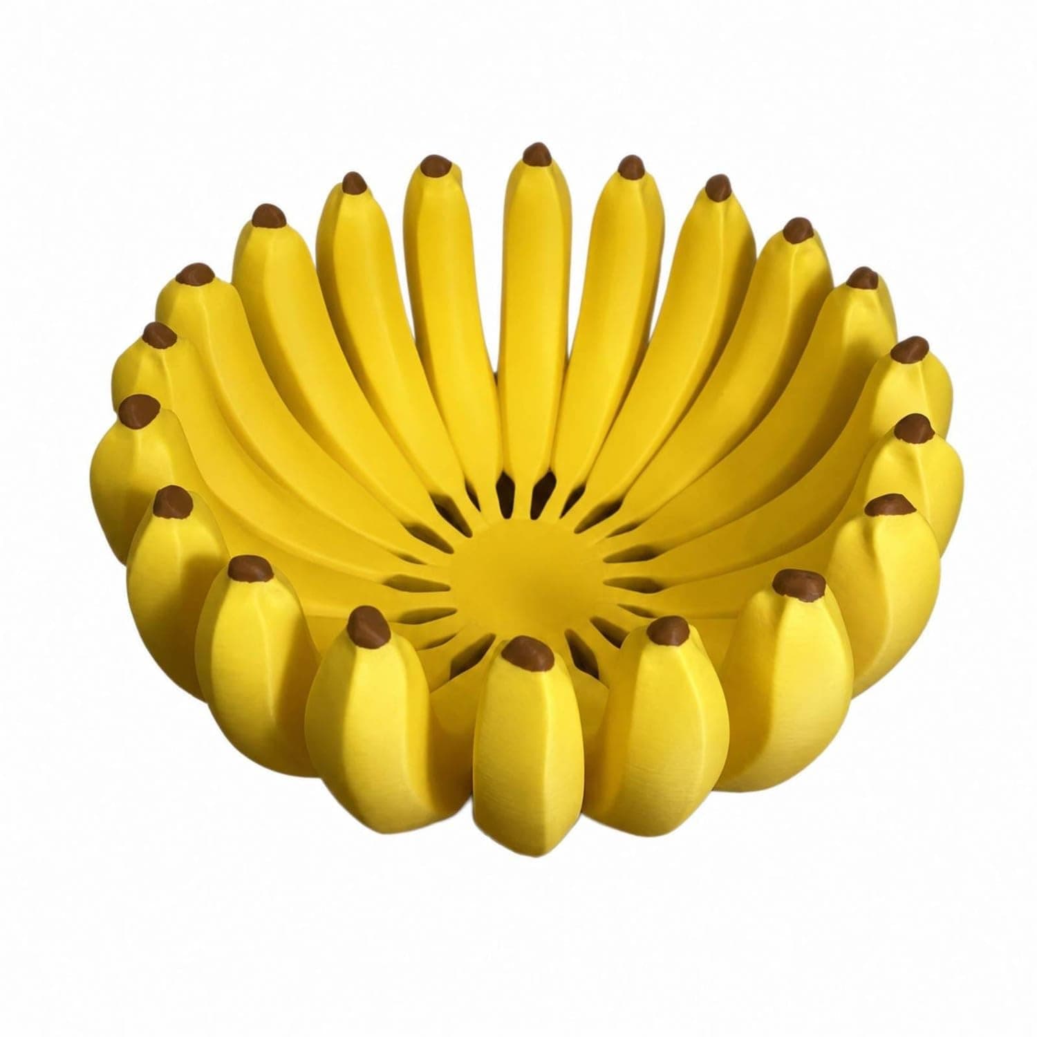 Banana Cluster Fruit Bowl, 3D Printed Decorative Tabletop Basket