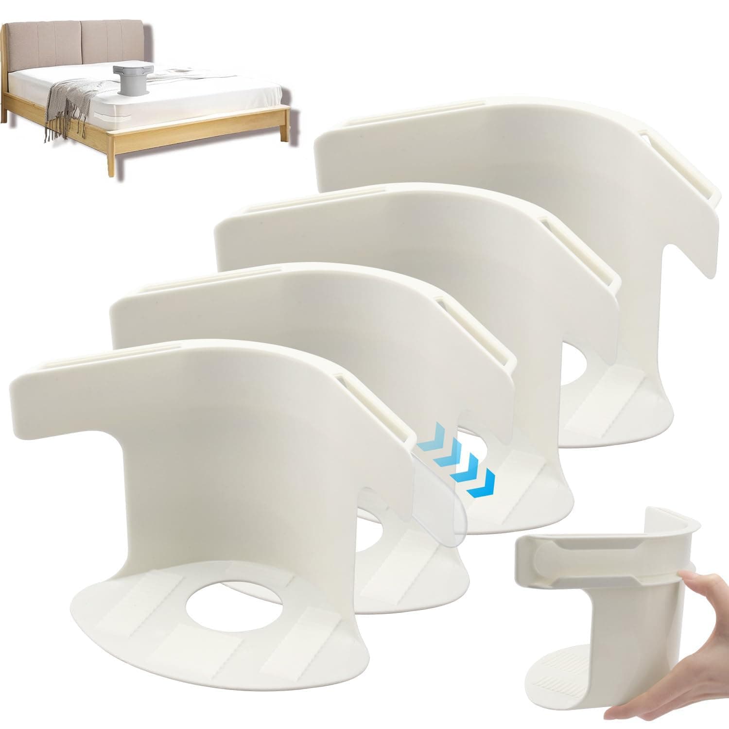 Bed Sheet Corner Lock Holders Set of 4, Fitted Sheet Tightener Clips for Mattress Corners