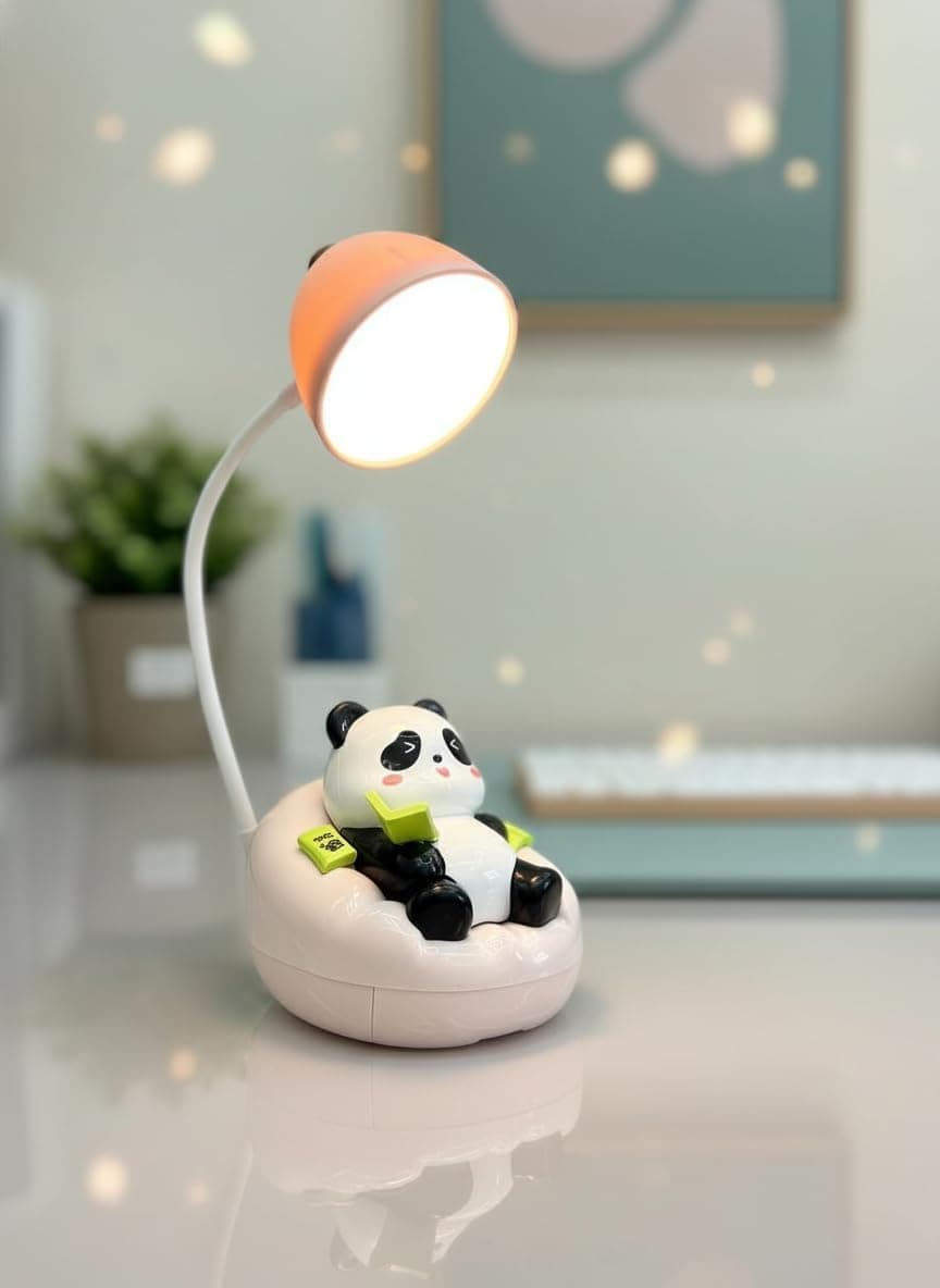 Panda Reading Desk Lamp with Flexible Gooseneck